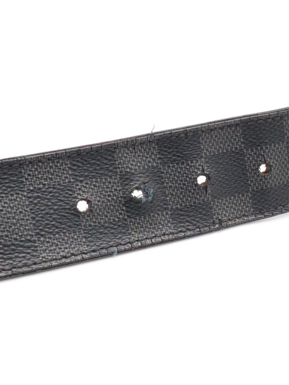 Louis Vuitton Damier Graphite Ceinture LV Initial 40 Belt 95 - Picture 6 of 9